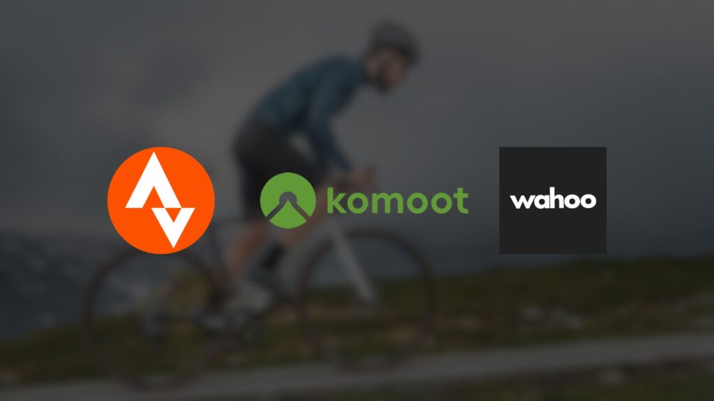Composition propre des logos officiels Komoot / Strava / Wahoo
